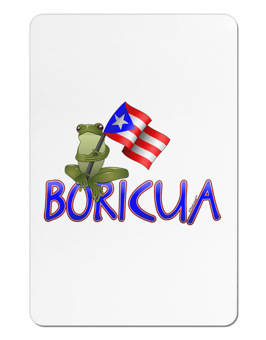 Coqui Boricua Aluminum Magnet-TooLoud-White-Davson Sales