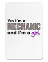 Yes I am a Mechanic Girl Aluminum Magnet-TooLoud-White-Davson Sales
