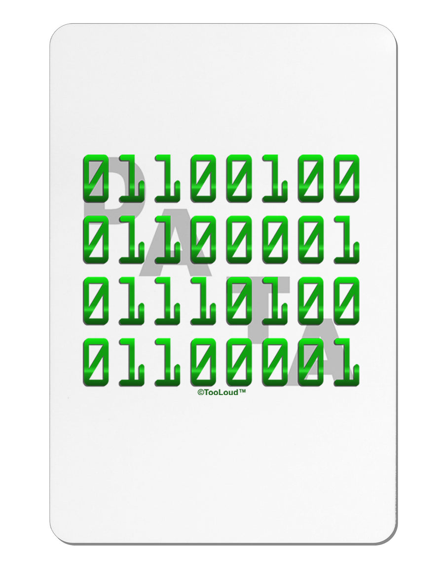 Binary Data Green Aluminum Magnet-TooLoud-White-Davson Sales