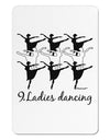 Nine Ladies Dancing Text Aluminum Magnet-TooLoud-White-Davson Sales