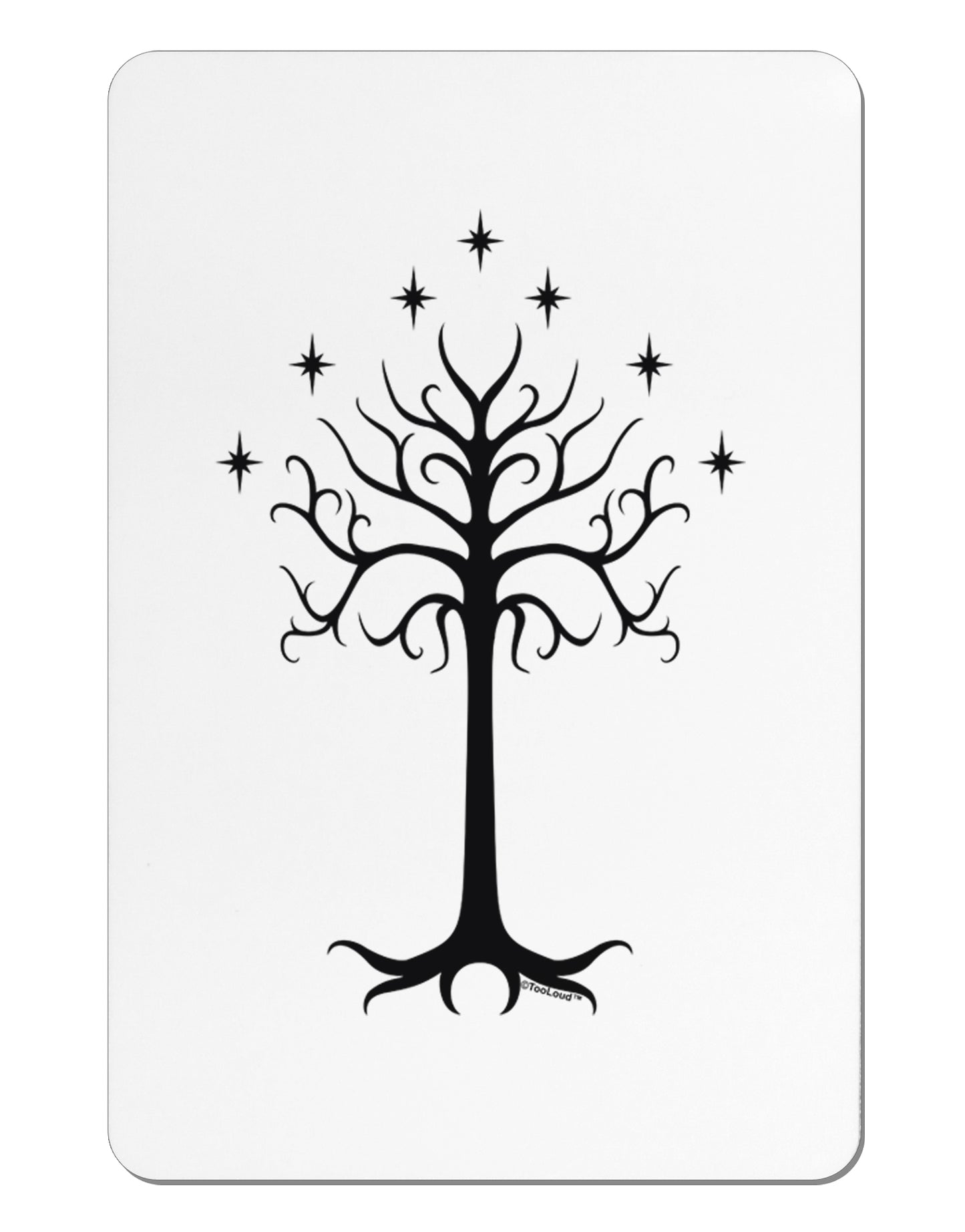 The Royal White Tree Aluminum Magnet by TooLoud-TooLoud-White-Davson Sales