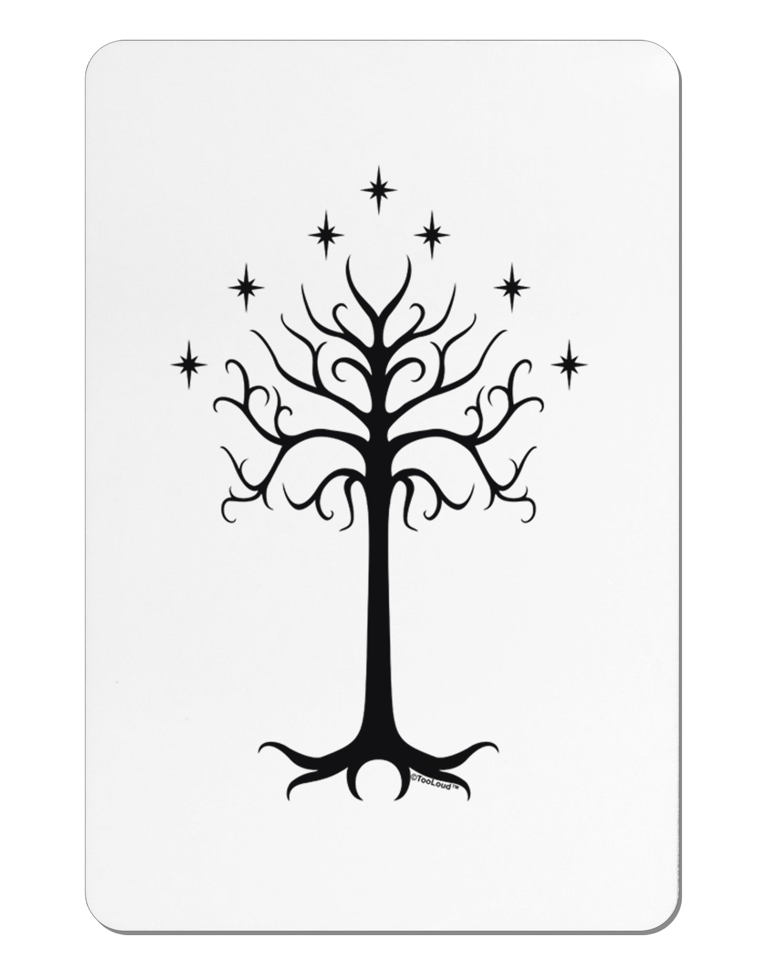 The Royal White Tree Aluminum Magnet by TooLoud-TooLoud-White-Davson Sales