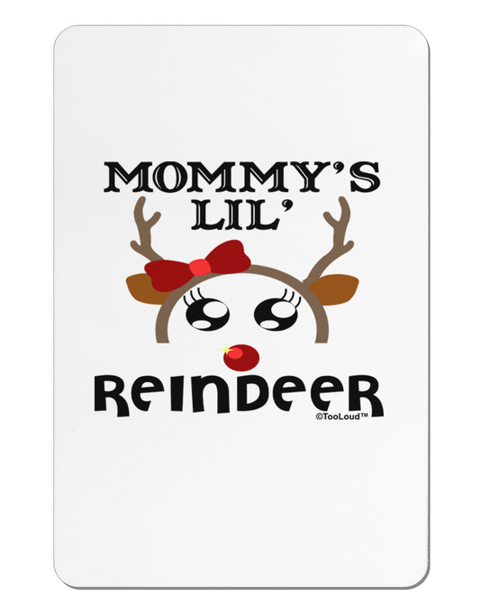 Mommy's Lil Reindeer Girl Aluminum Magnet-TooLoud-White-Davson Sales