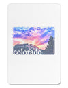 CO Rainbow Sunset Watercolor Text Aluminum Magnet-TooLoud-White-Davson Sales