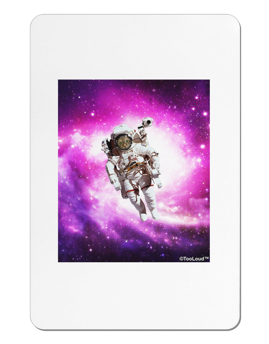 Astronaut Cat Aluminum Magnet-TooLoud-White-Davson Sales