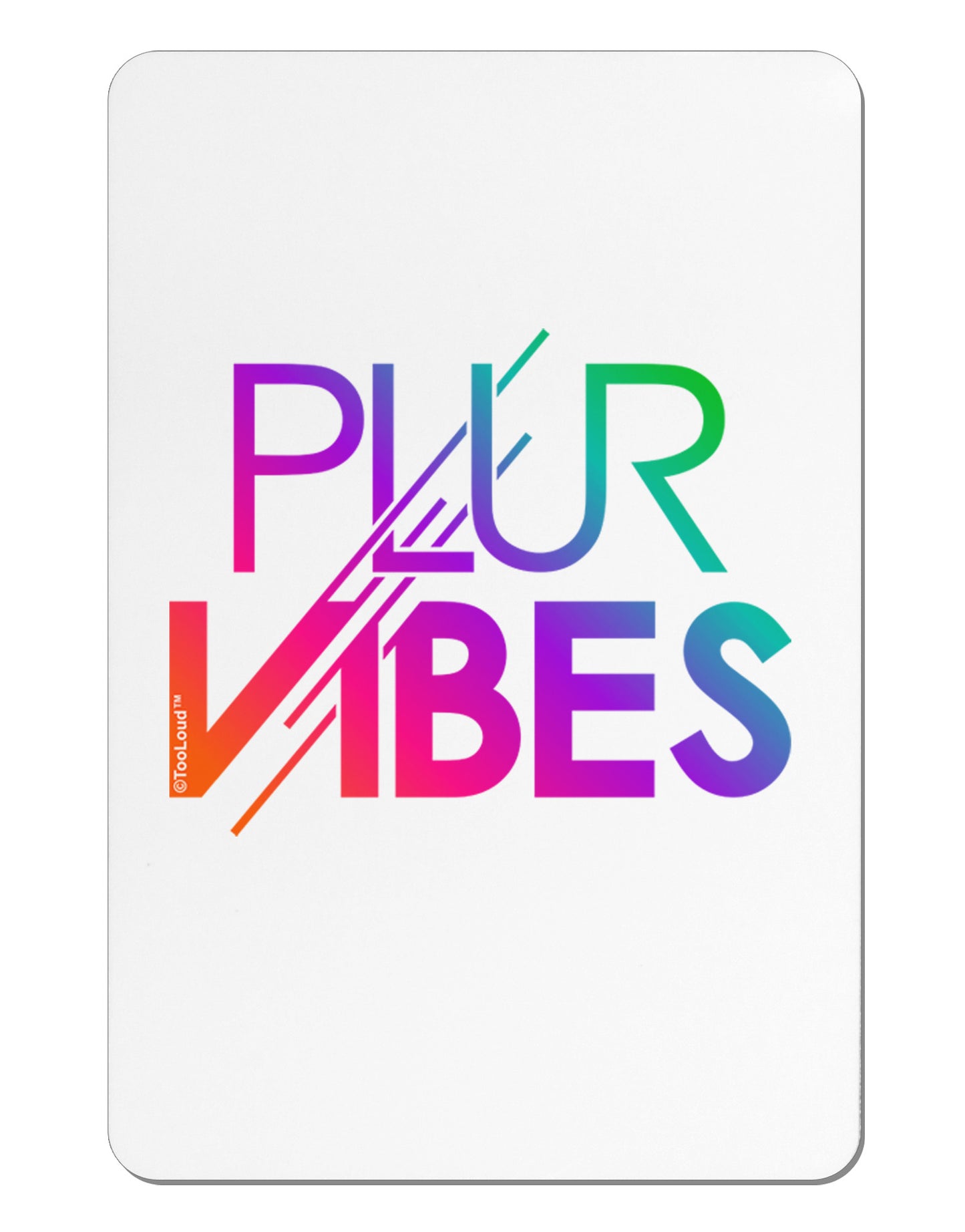 PLUR Vibes Aluminum Magnet-TooLoud-White-Davson Sales