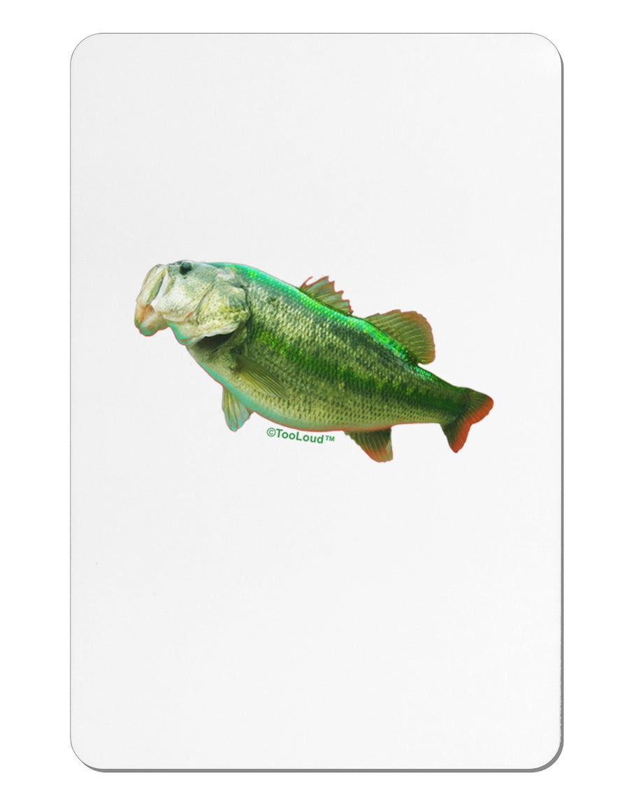 Big Bass Fish Aluminum Magnet-TooLoud-White-Davson Sales