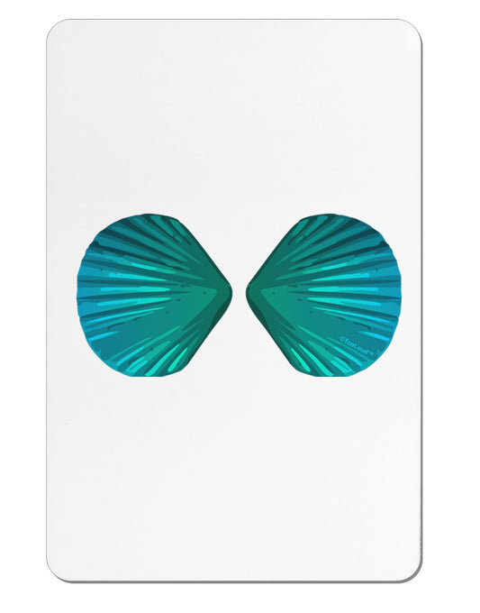 Mermaid Shell Bra Blue Aluminum Magnet by TooLoud-TooLoud-White-Davson Sales