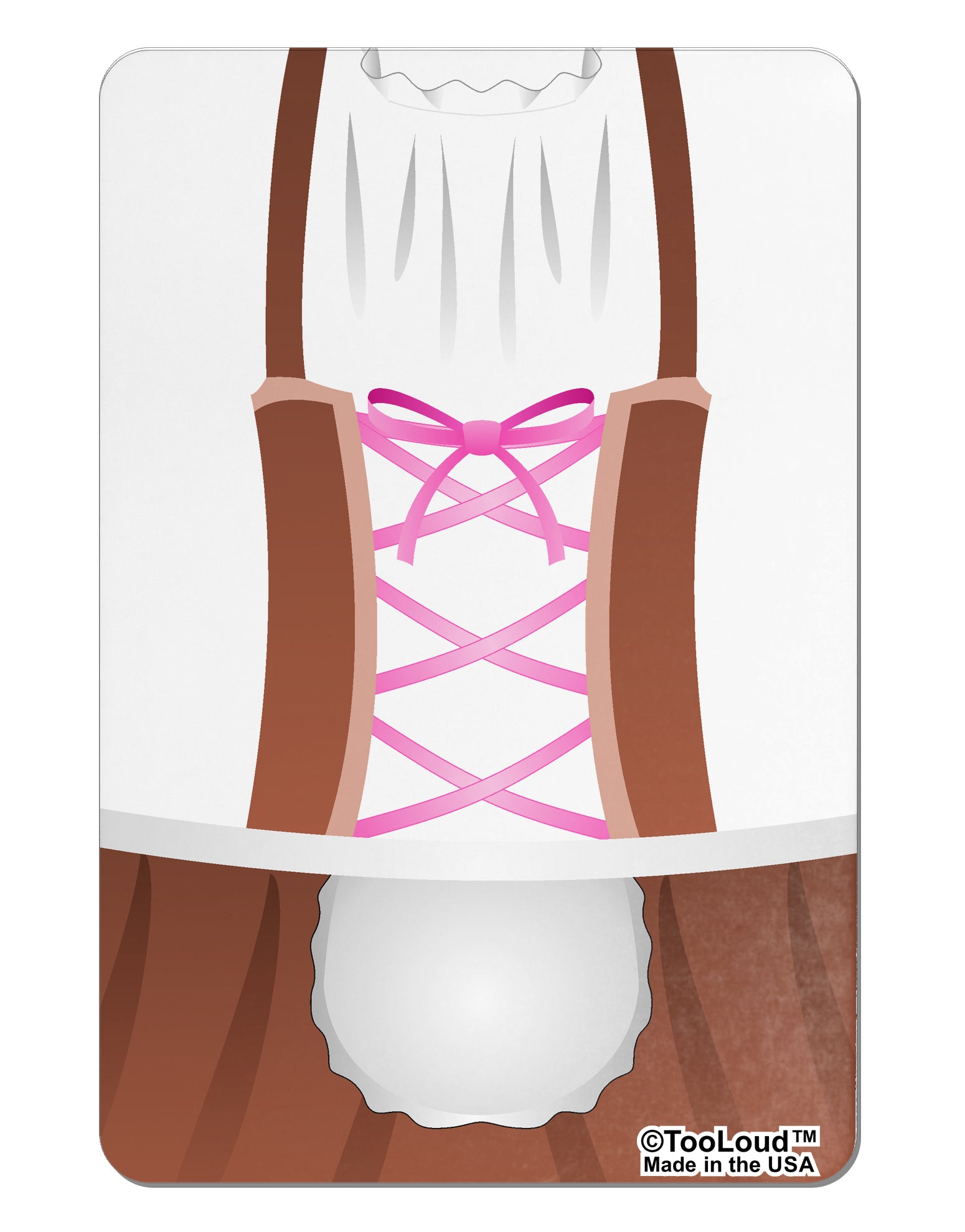 Dirndl Costume Brown Collapsible Neoprene Bottle Insulator All Over Print by TooLoud-TooLoud-White-Davson Sales