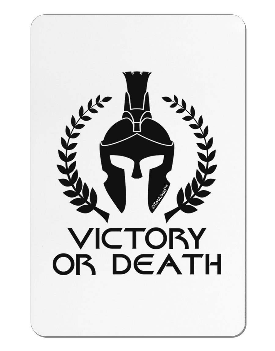 Spartan Victory Or Death Aluminum Magnet-TooLoud-White-Davson Sales