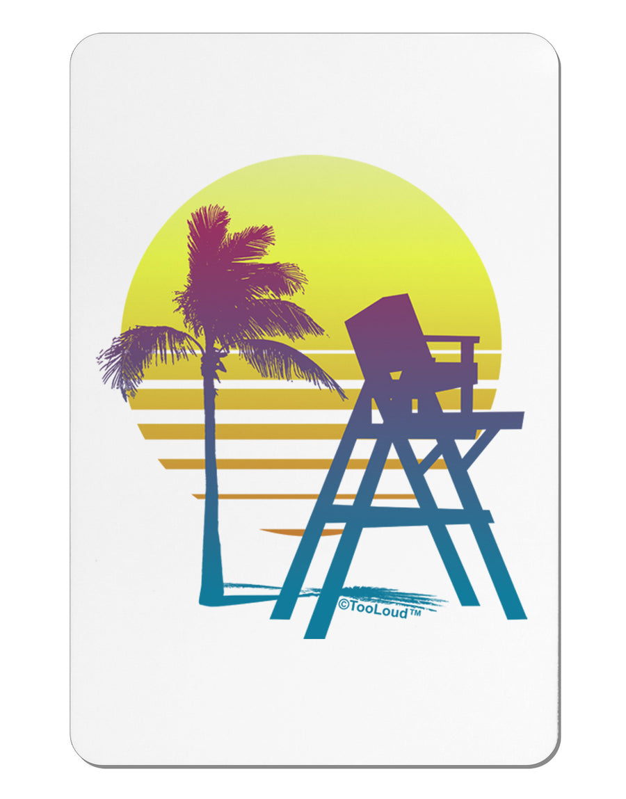 LA Beach Silhouette Letters Aluminum Magnet-TooLoud-White-Davson Sales