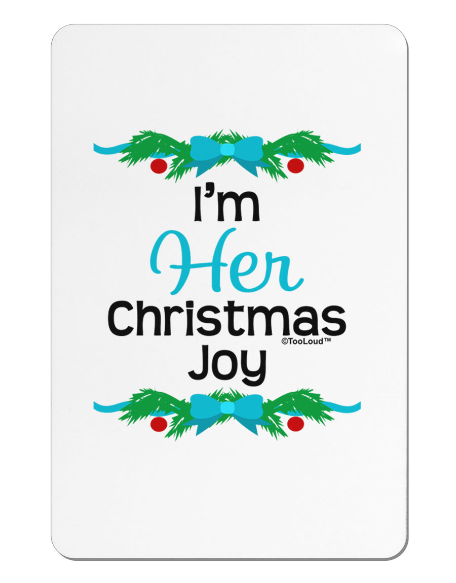 Her Christmas Joy Matching His & Hers Aluminum Magnet-TooLoud-White-Davson Sales