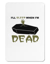 Sleep When Dead Coffin Aluminum Magnet-TooLoud-White-Davson Sales