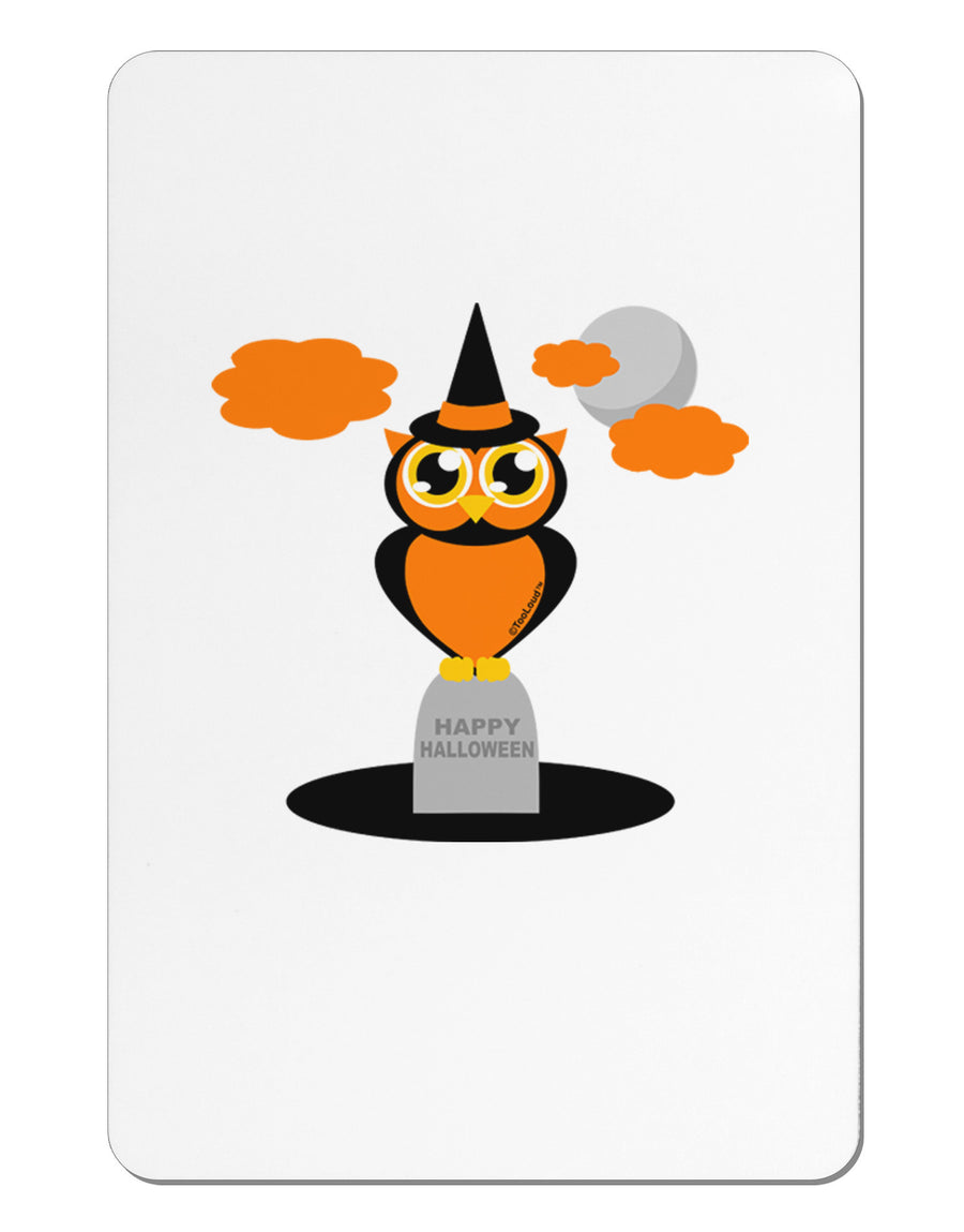 Owl Orange Aluminum Magnet-TooLoud-White-Davson Sales