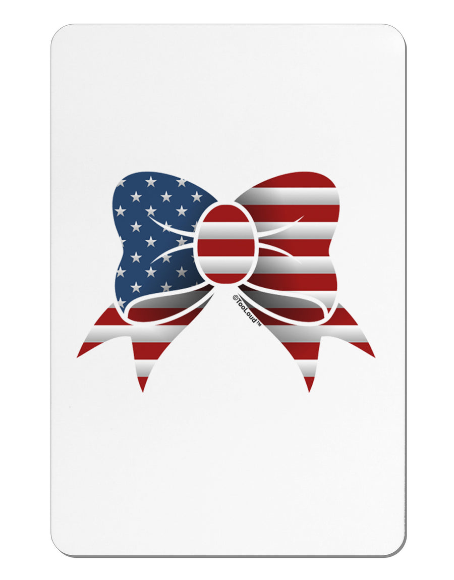 Patriotic Bow Aluminum Magnet-TooLoud-White-Davson Sales