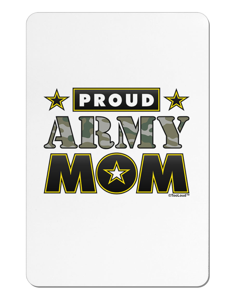 Proud Army Mom Aluminum Magnet-TooLoud-White-Davson Sales