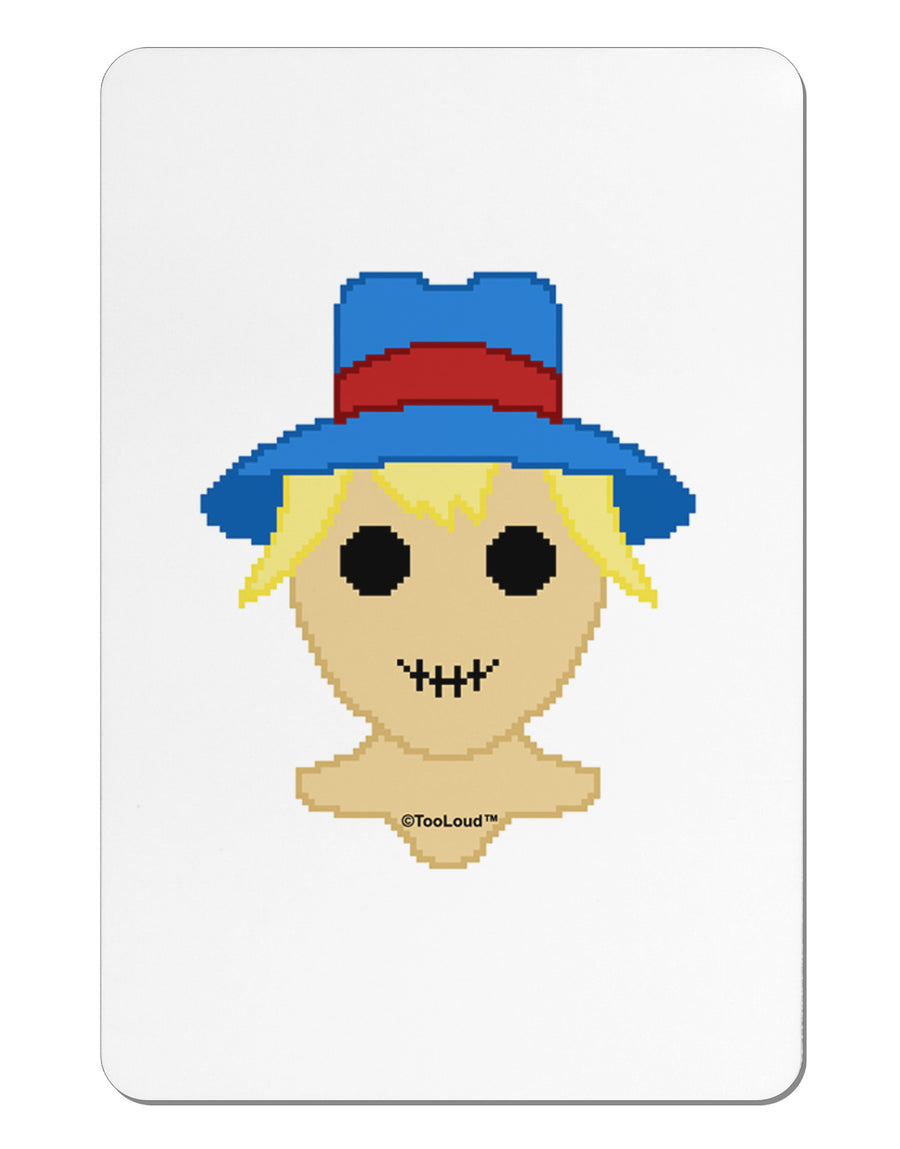 Cute Pixel Scarecrow Aluminum Magnet-TooLoud-White-Davson Sales