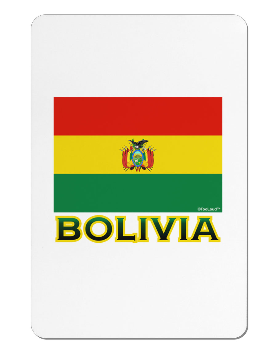 Bolivia Flag Aluminum Magnet-TooLoud-White-Davson Sales