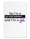 TooLoud Yes I am a Programmer Girl Aluminum Magnet-TooLoud-White-Davson Sales