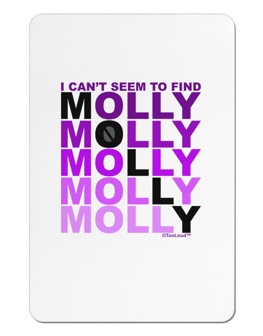 Find Molly Purple Aluminum Magnet-TooLoud-White-Davson Sales