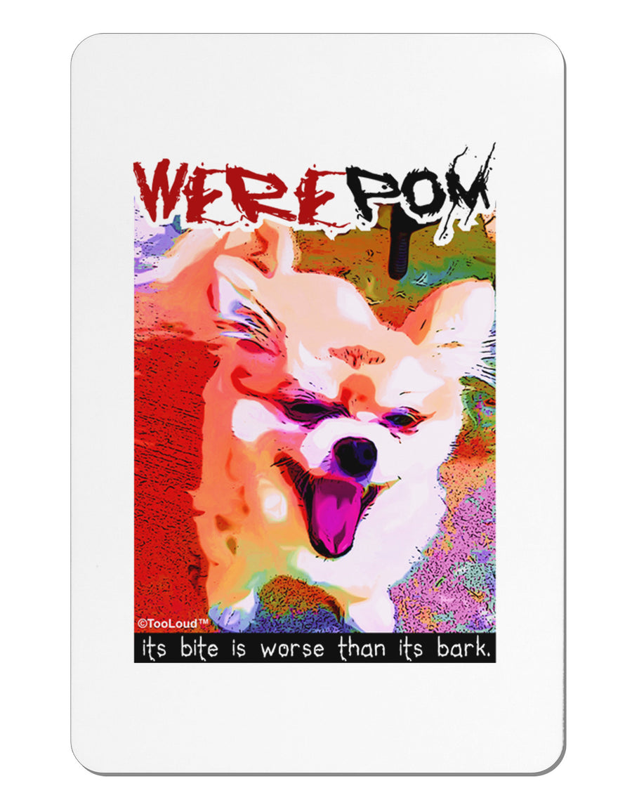 TooLoud WerePom - Werewolf Pomeranian Aluminum Magnet-TooLoud-White-Davson Sales