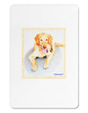 Laying Retriever Watercolor Aluminum Magnet-TooLoud-White-Davson Sales