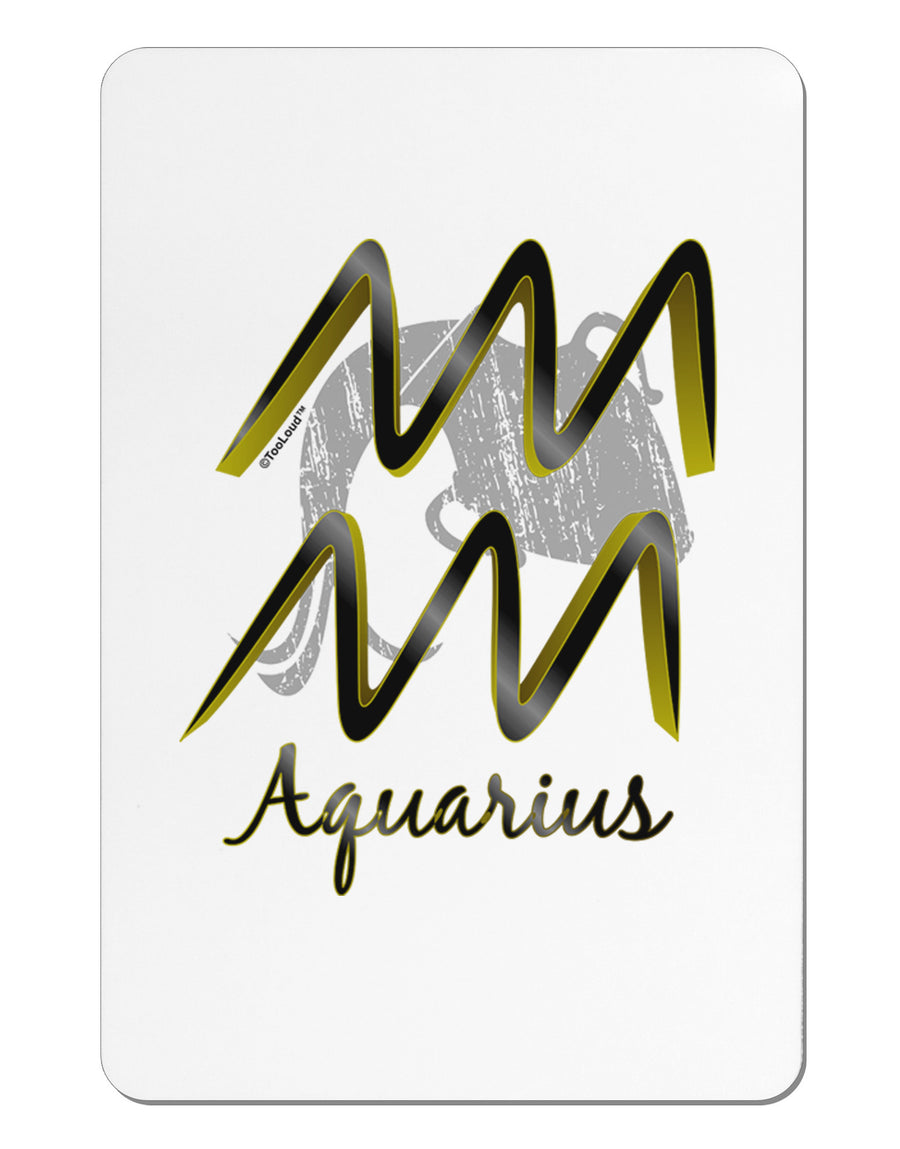 Aquarius Symbol Aluminum Magnet-TooLoud-White-Davson Sales