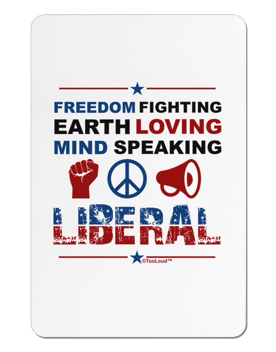 Freedom Fighting Liberal Aluminum Magnet-TooLoud-White-Davson Sales