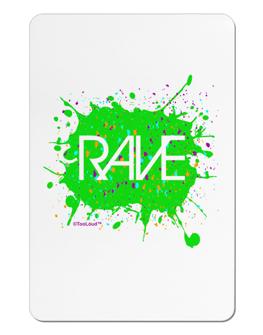 Rave Splatter Green Aluminum Magnet-TooLoud-White-Davson Sales