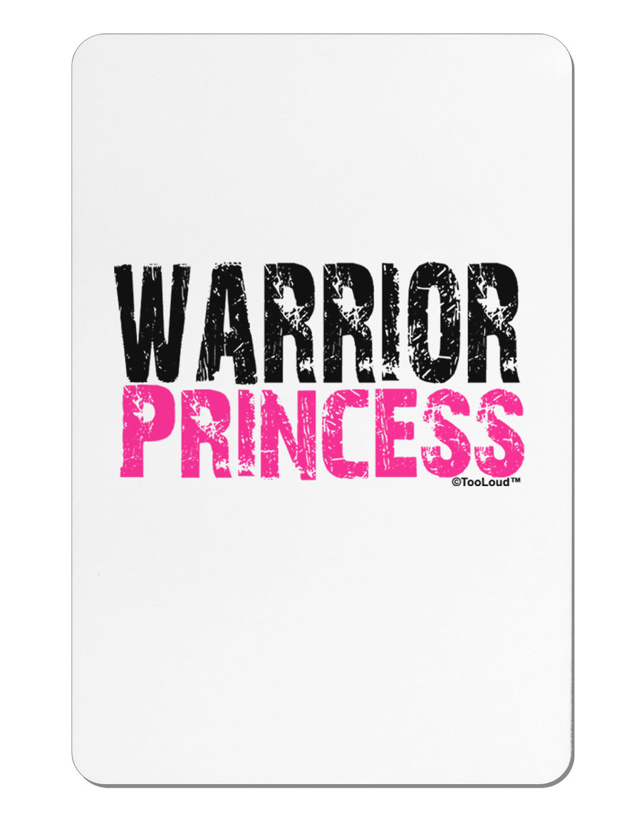 Warrior Princess Pink Aluminum Magnet-TooLoud-White-Davson Sales