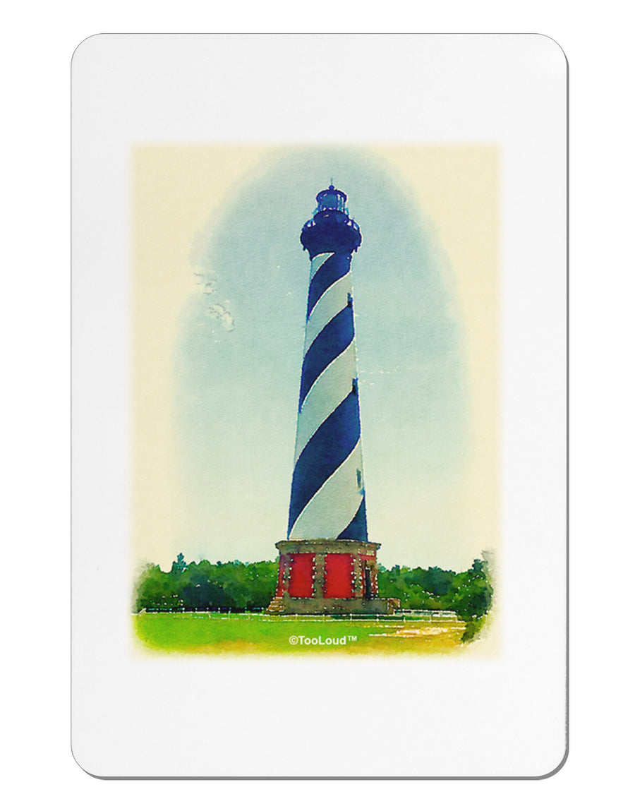 Watercolor Lighthouse 1 Aluminum Magnet-TooLoud-White-Davson Sales