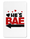 He's BAE - Left Arrow Aluminum Magnet-TooLoud-White-Davson Sales