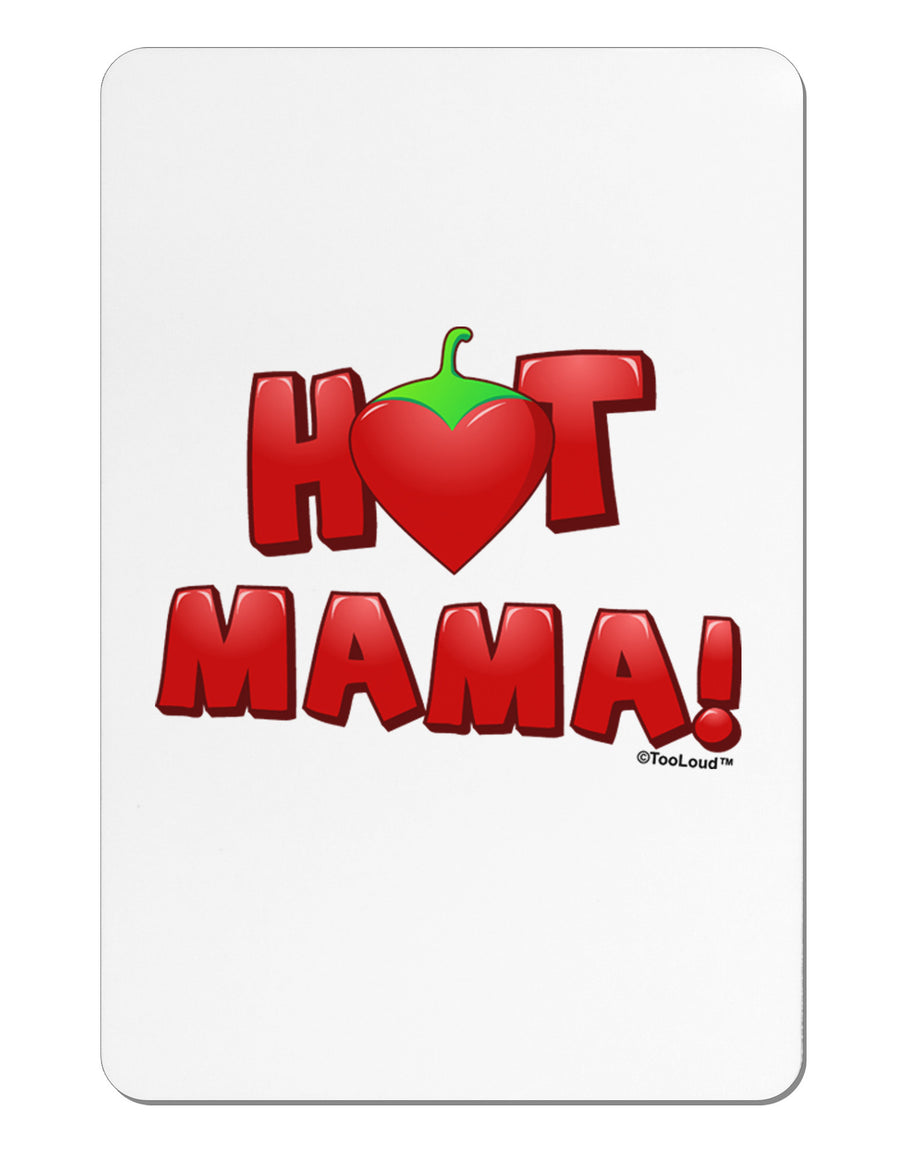 Hot Mama Chili Heart Aluminum Magnet-TooLoud-White-Davson Sales