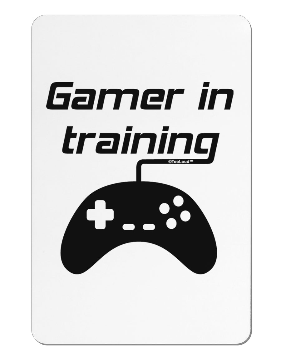 Gamer In Training BnW Aluminum Magnet by TooLoud-TooLoud-White-Davson Sales