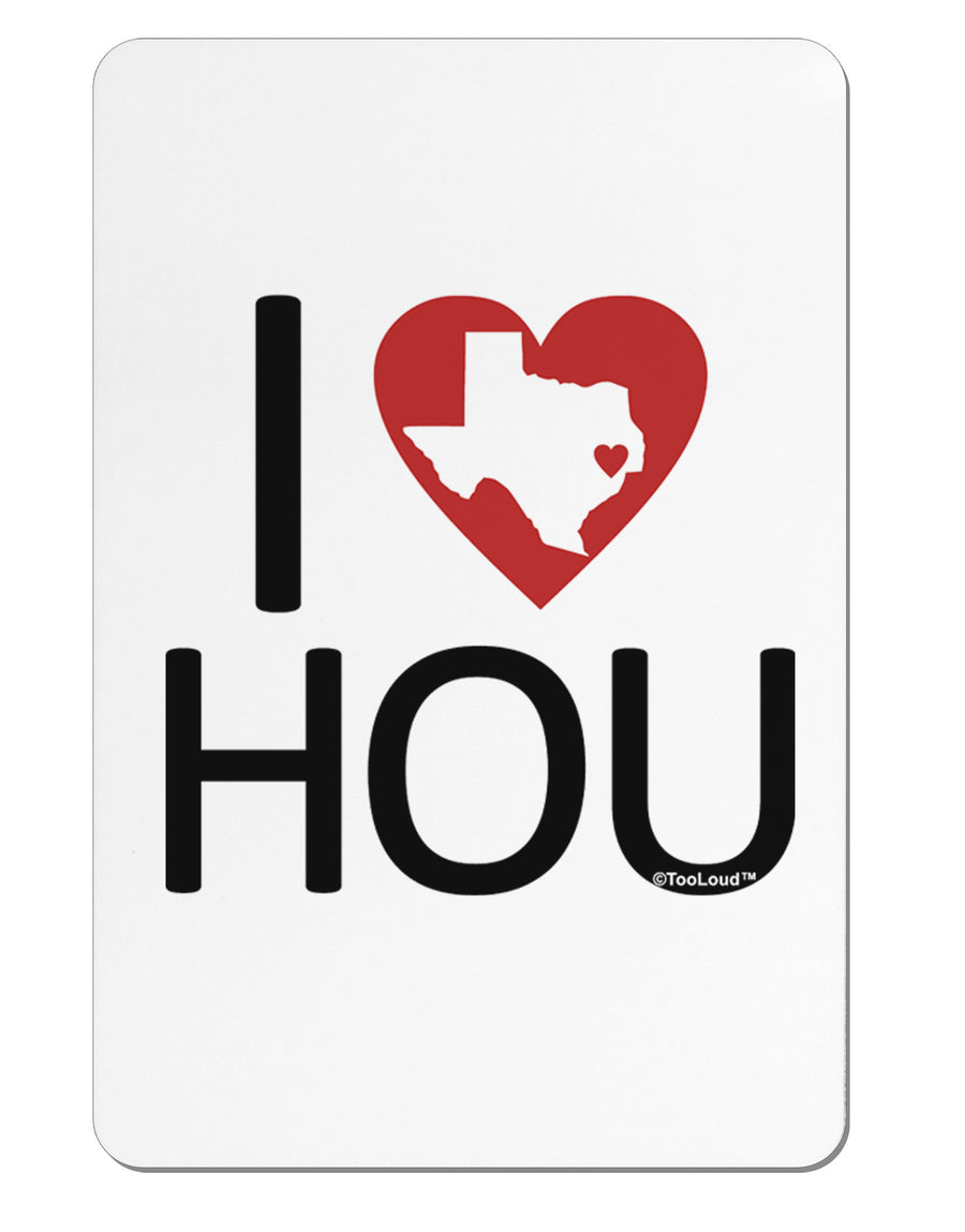 I Heart Houston Aluminum Magnet-TooLoud-White-Davson Sales