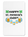 Pixel Happy St Patricks Day Aluminum Magnet-TooLoud-White-Davson Sales