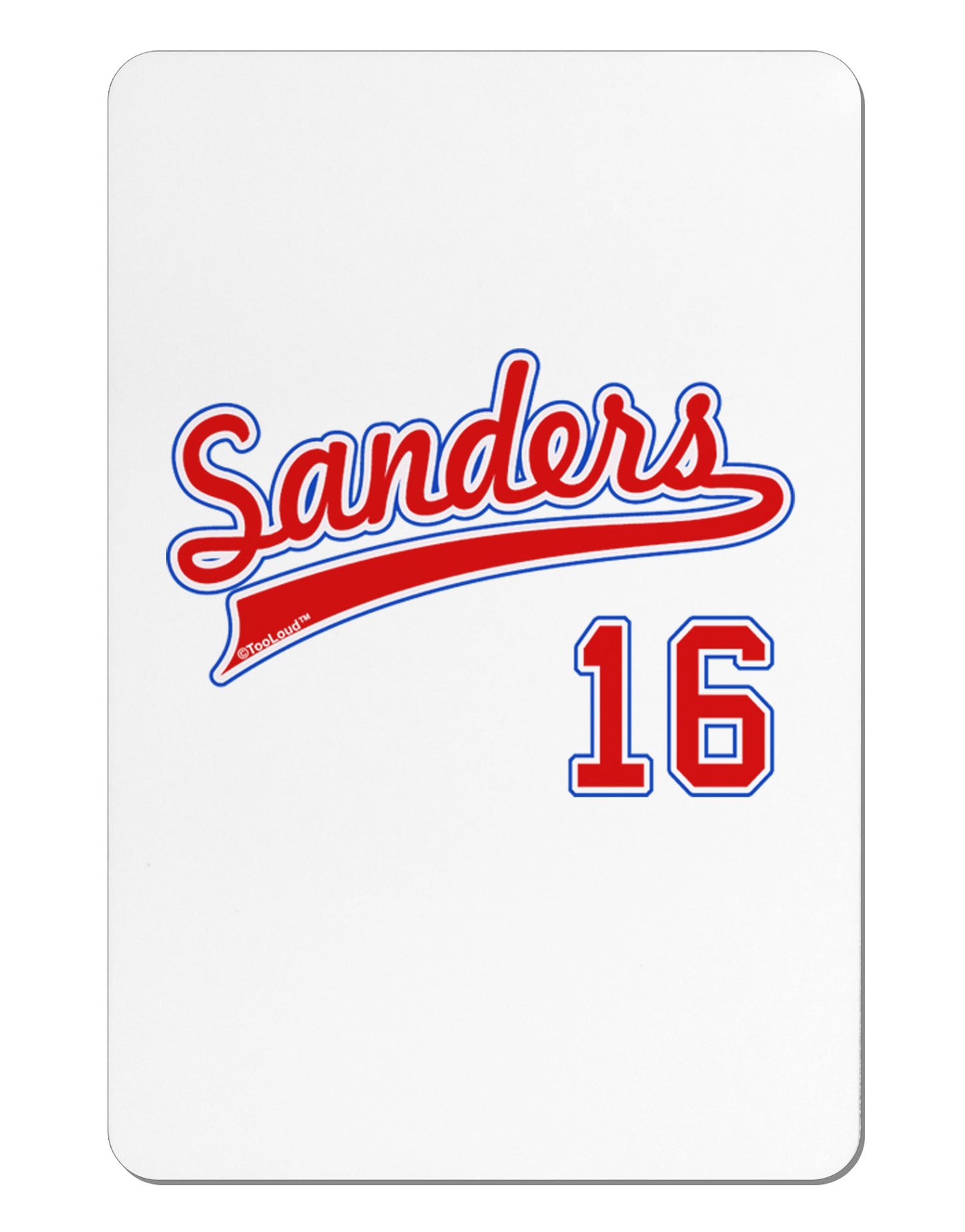 Sanders Jersey 16 Aluminum Magnet-TooLoud-White-Davson Sales