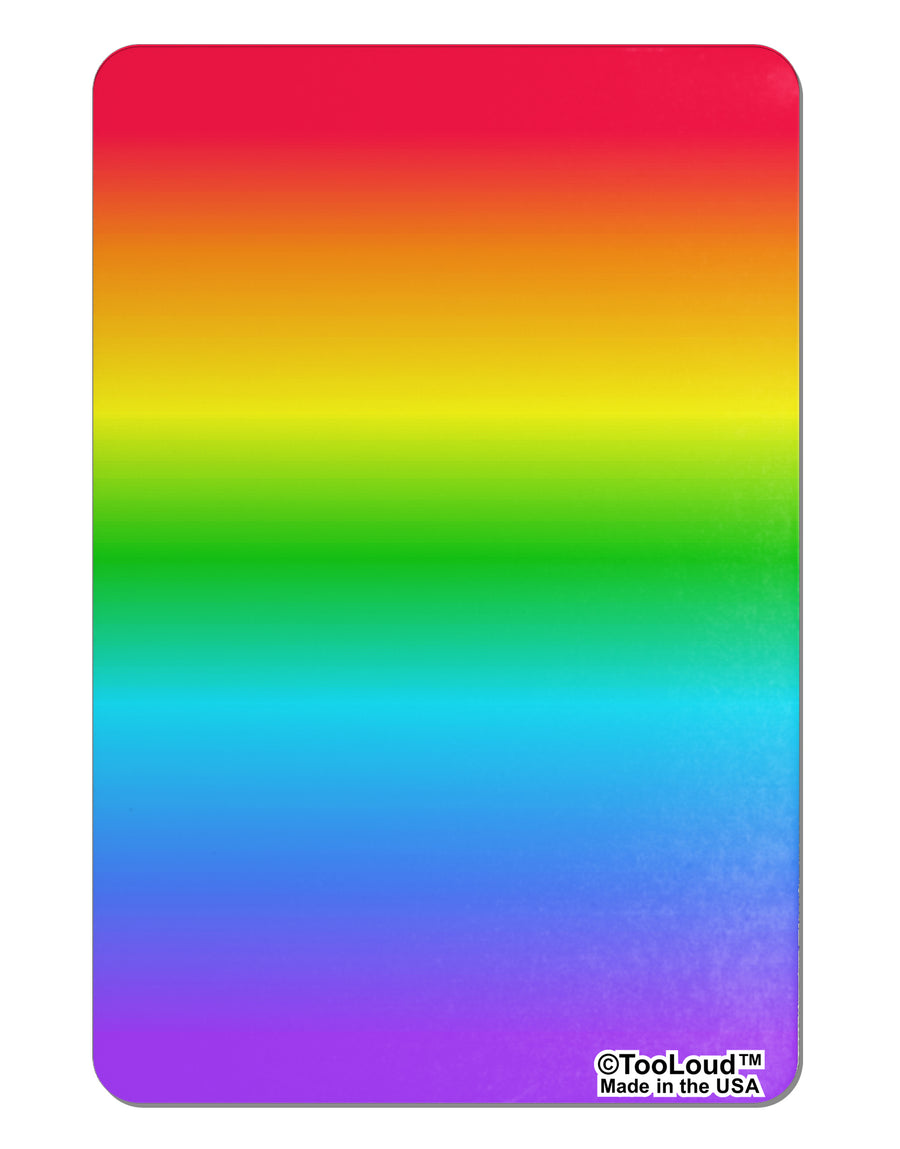 Horizontal Rainbow Gradient Aluminum Magnet All Over Print by TooLoud-TooLoud-White-Davson Sales