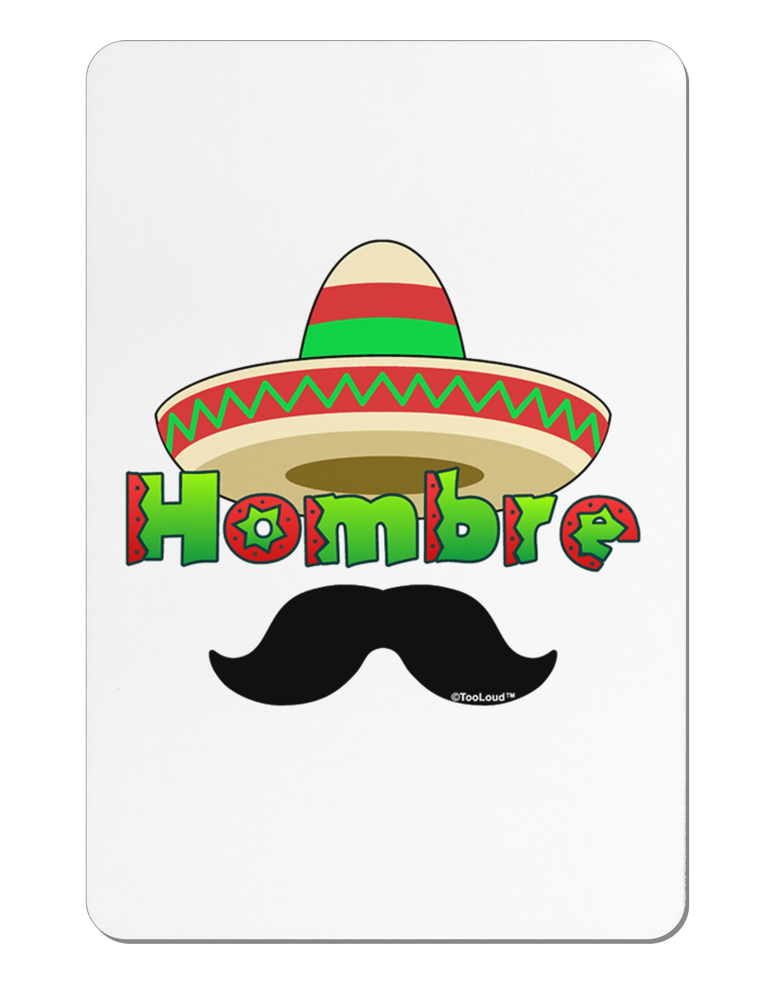 Hombre Sombrero Aluminum Magnet by TooLoud-TooLoud-White-Davson Sales