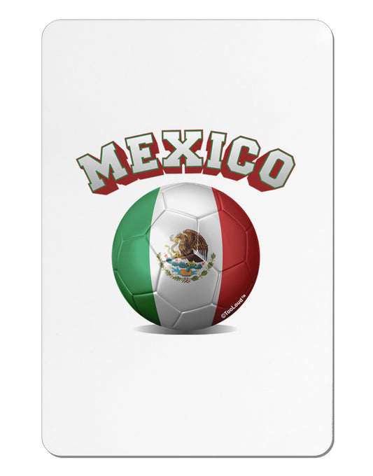 Soccer Ball Flag - Mexico Aluminum Magnet-TooLoud-White-Davson Sales