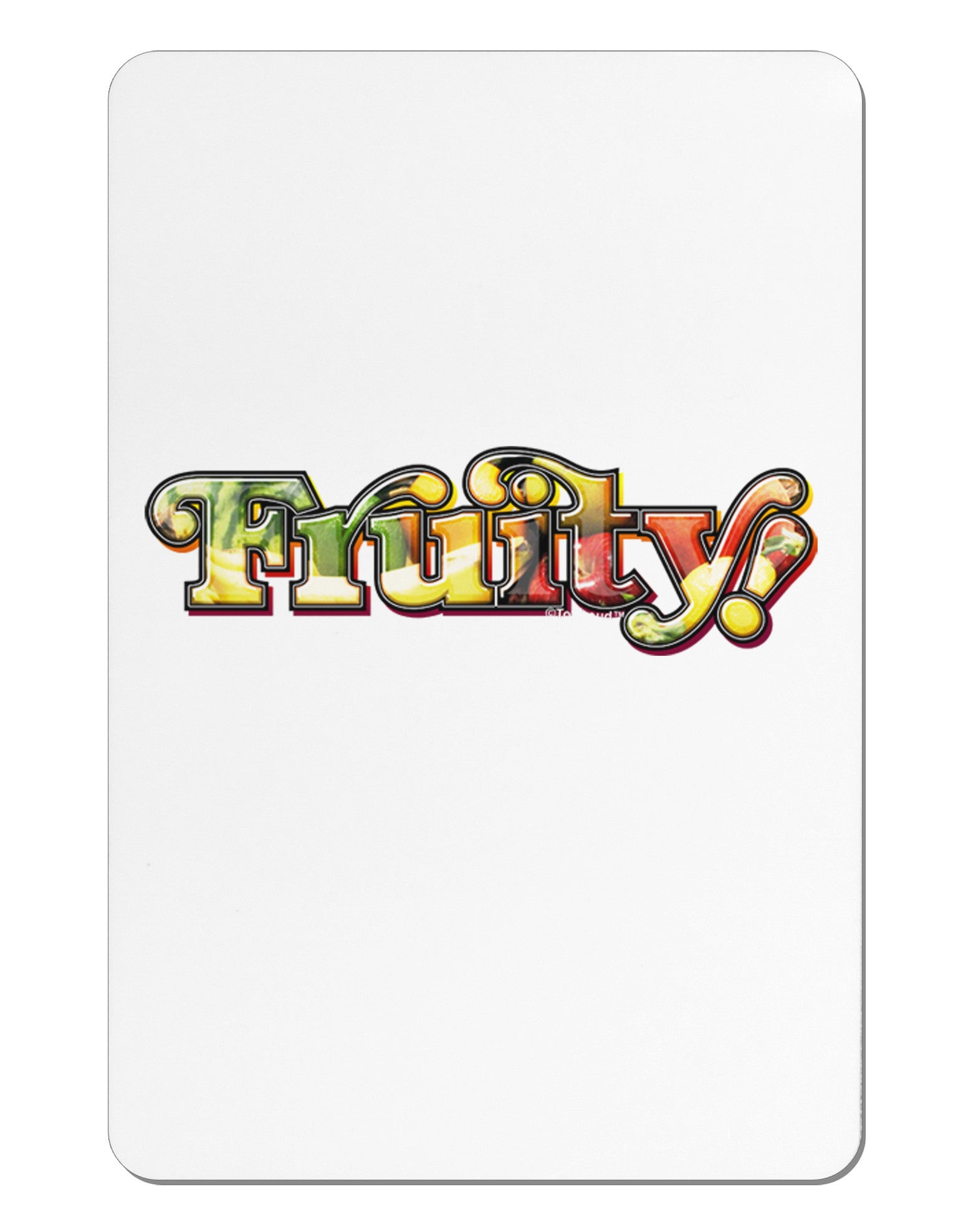 Fruity Text Aluminum Magnet-TooLoud-White-Davson Sales