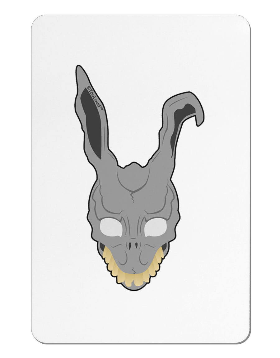 Scary Bunny Face Aluminum Magnet-TooLoud-White-Davson Sales