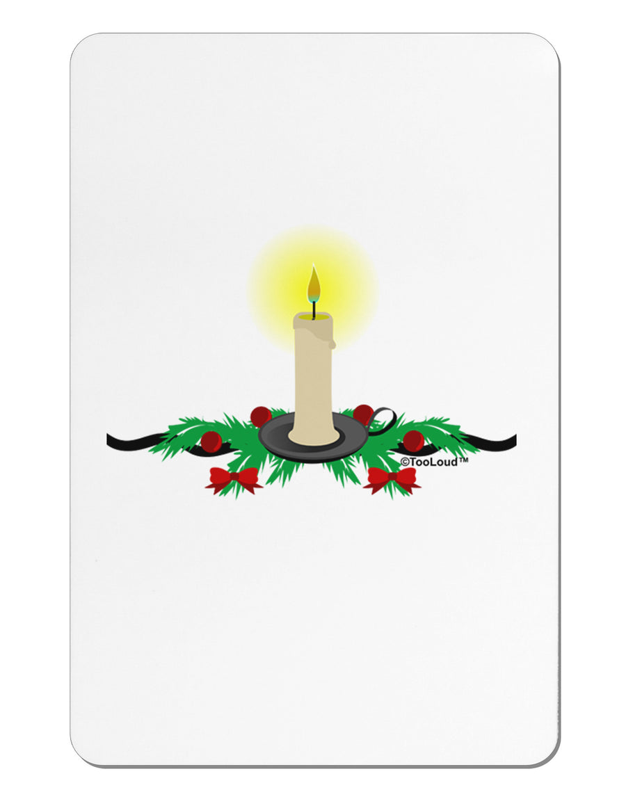 Chirstmas Candle Aluminum Magnet-TooLoud-White-Davson Sales