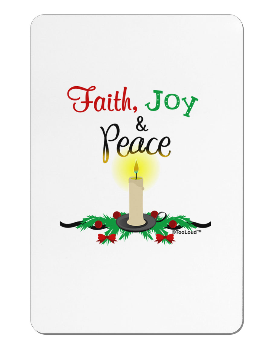 Christmas Candle with Text Aluminum Magnet-TooLoud-White-Davson Sales