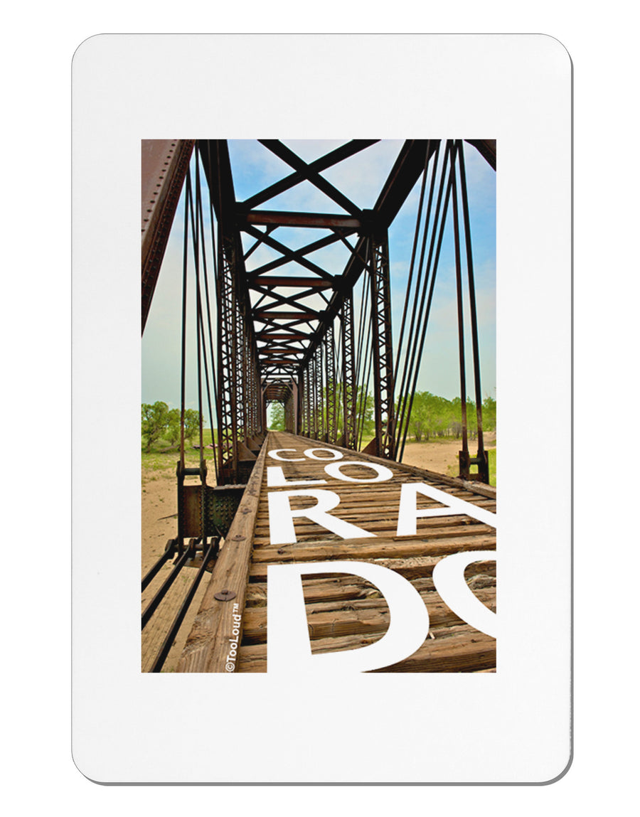 Colorado Bridge Text Aluminum Magnet-TooLoud-White-Davson Sales