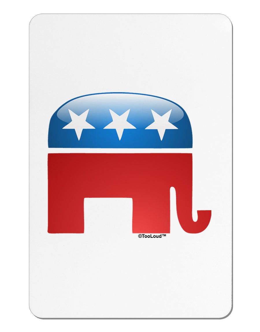 Republican Bubble Symbol Aluminum Magnet-TooLoud-White-Davson Sales