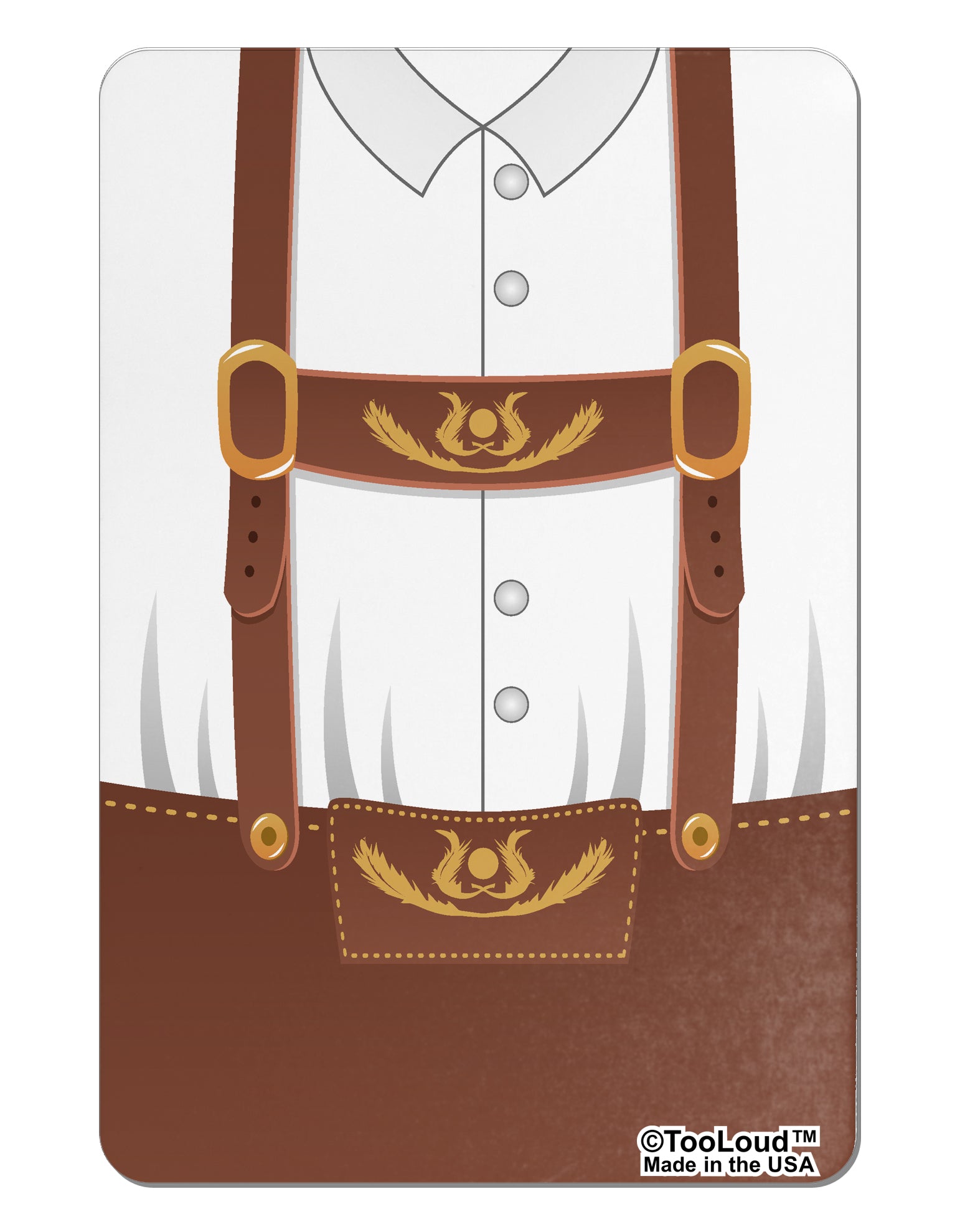 Lederhosen Costume Brown Collapsible Neoprene Bottle Insulator All Over Print by TooLoud-TooLoud-White-Davson Sales
