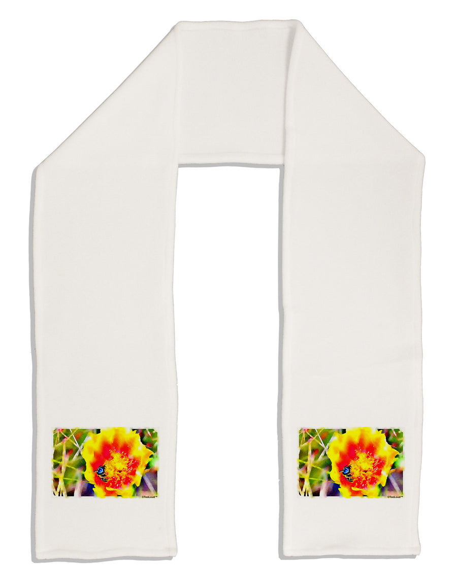 Bee Cactus Watercolor Adult Fleece 64&#x22; Scarf-TooLoud-White-One-Size-Adult-Davson Sales