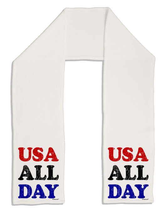 USA All Day - Distressed Patriotic Design Adult Fleece 64&#x22; Scarf by TooLoud-TooLoud-White-One-Size-Adult-Davson Sales