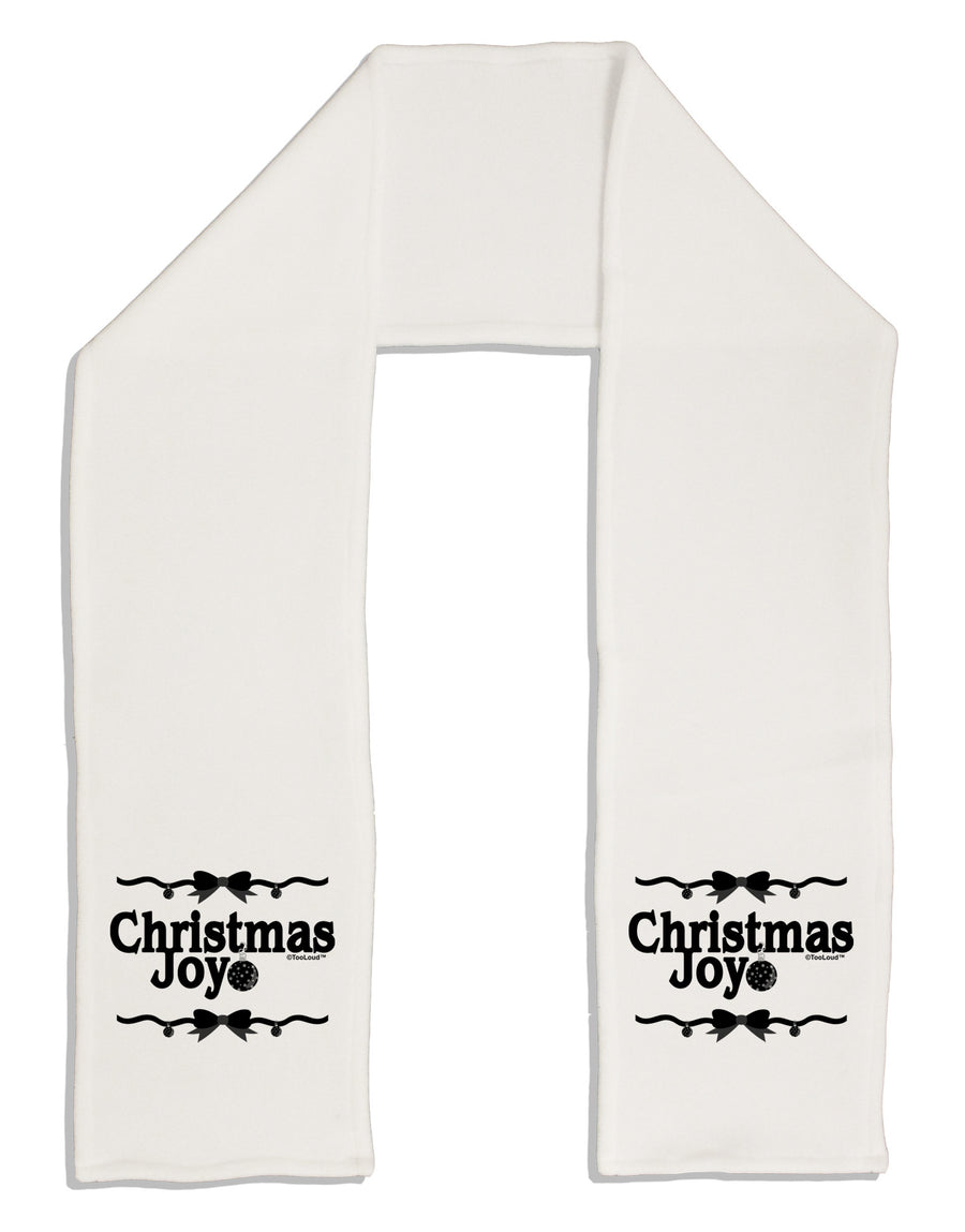 Christmas Joy BnW Adult Fleece 64&#x22; Scarf-TooLoud-White-One-Size-Adult-Davson Sales